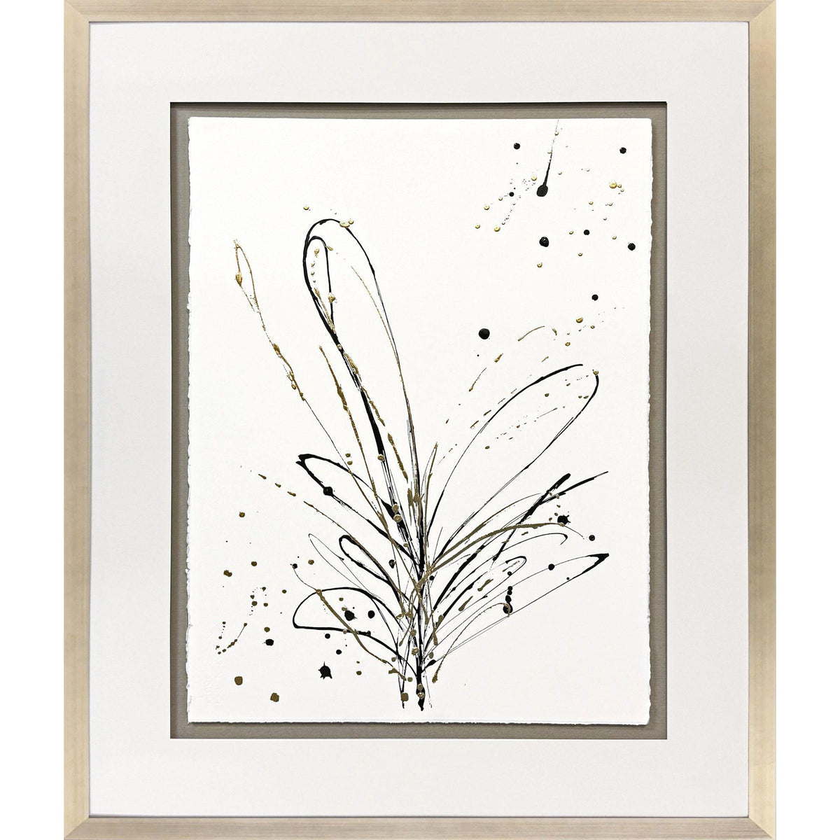 Paragon Floral Splash II Black 42 X 35 X 2 Wall Art
