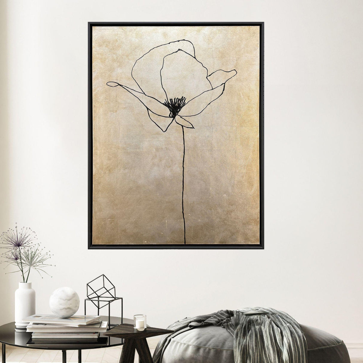 Paragon Silver Poppies II Brown 50 X 38 X 2 Wall Art