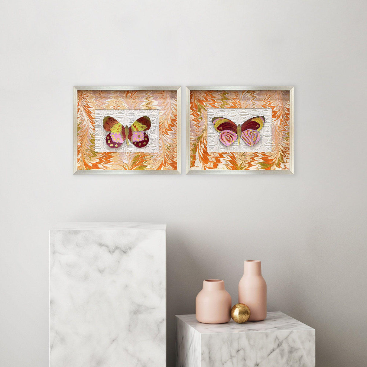 Paragon Flight Patterns I S/2 Orange 16 X 20 X 3 Wall Art