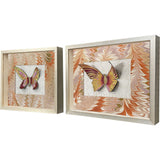 Paragon Flight Patterns II S/2 Orange 16 X 20 X 3 Wall Art
