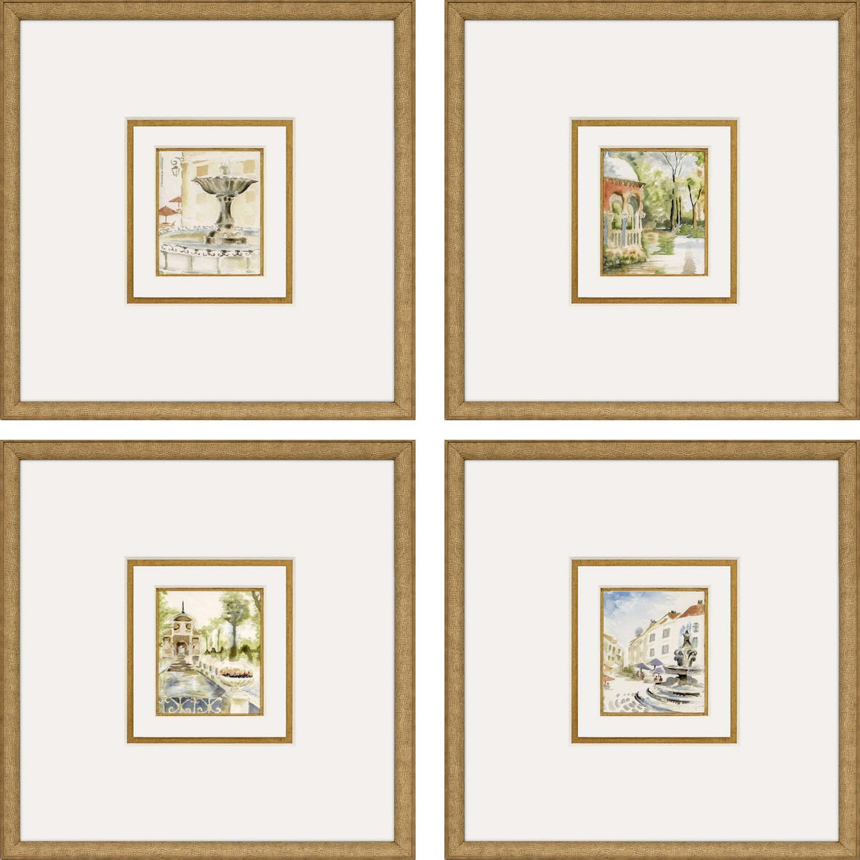 Paragon Fountains II S/4 Multi 17 X 16 X 2 Wall Art