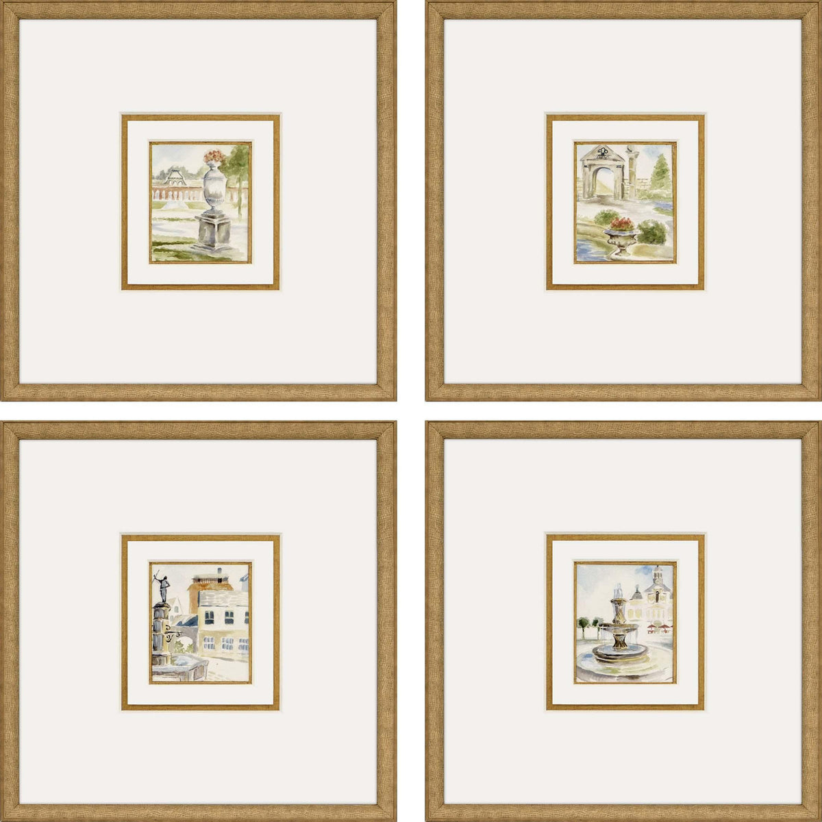 Paragon Fountains I S/4 Multi 17 X 16 X 2 Wall Art
