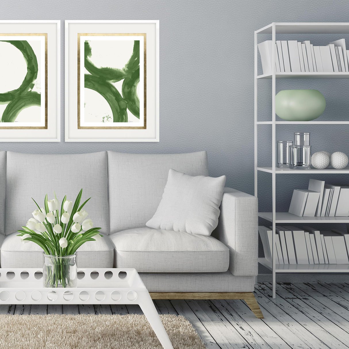 Paragon Rings of Water II Green 44 X 34 X 3 Wall Art