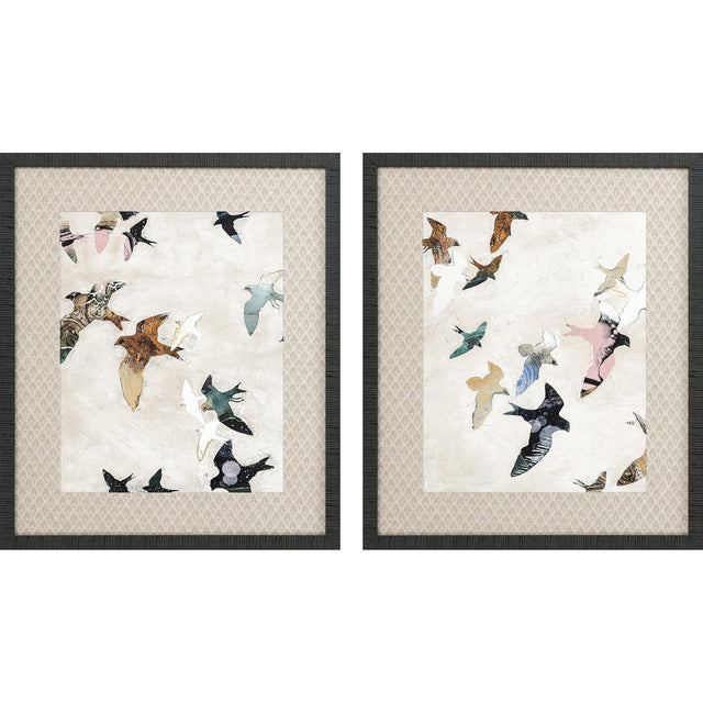 Paragon Abstract Birds S/2 Blue 28 X 24 X 2 Wall Art