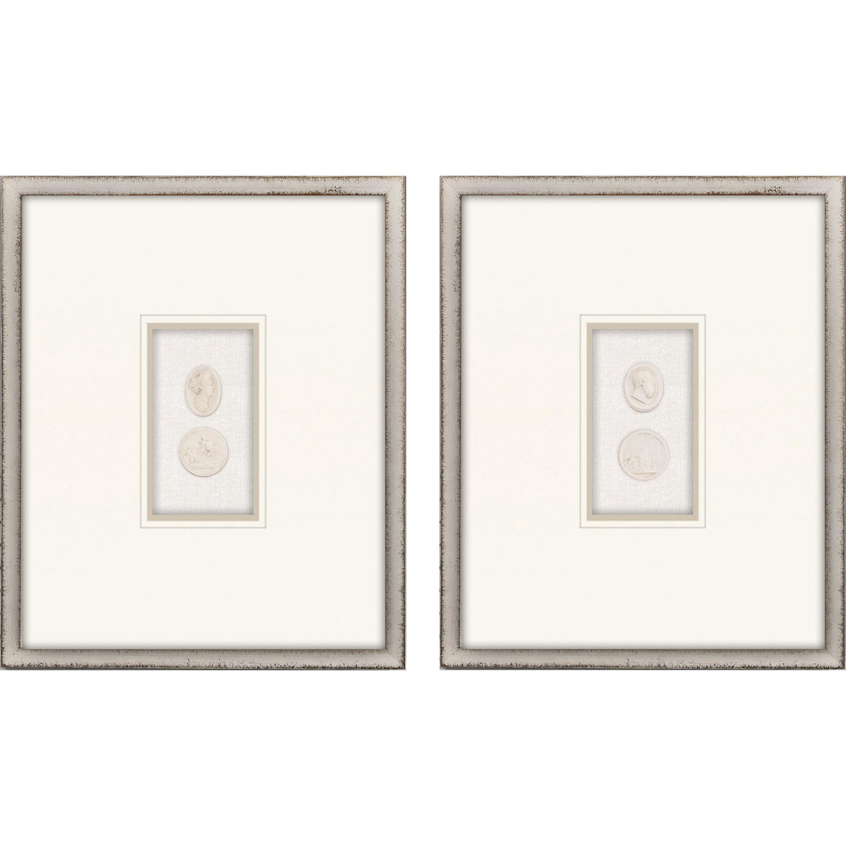Paragon Portrait Intaglio I S/2 Beige 21 X 17 X 2 Wall Art