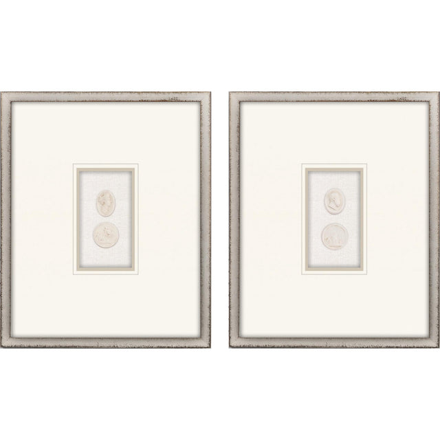 Paragon Portrait Intaglio I S/2 Beige 21 X 17 X 2 Wall Art