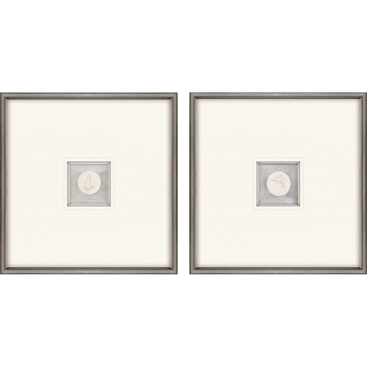 Paragon Coastal Intaglio I S/2 White 21 X 21 X 2 Wall Art