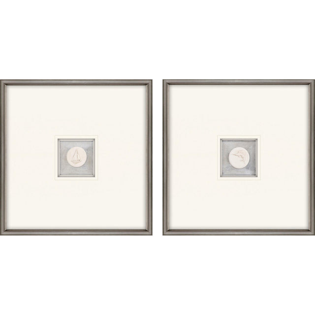 Paragon Coastal Intaglio I S/2 White 21 X 21 X 2 Wall Art