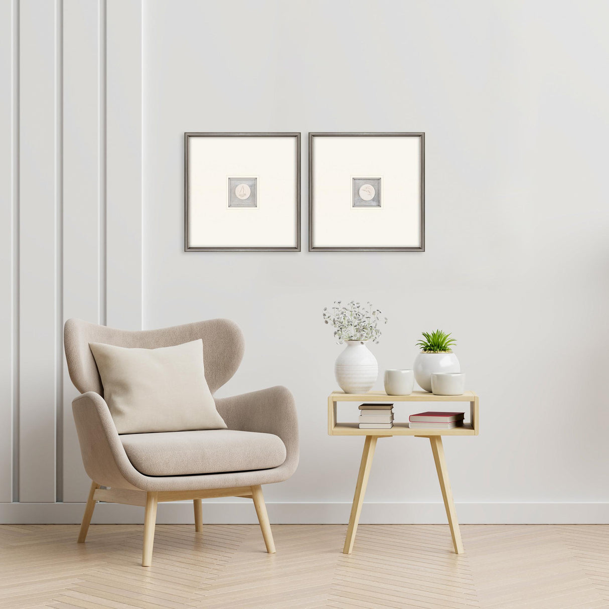 Paragon Coastal Intaglio I S/2 White 21 X 21 X 2 Wall Art