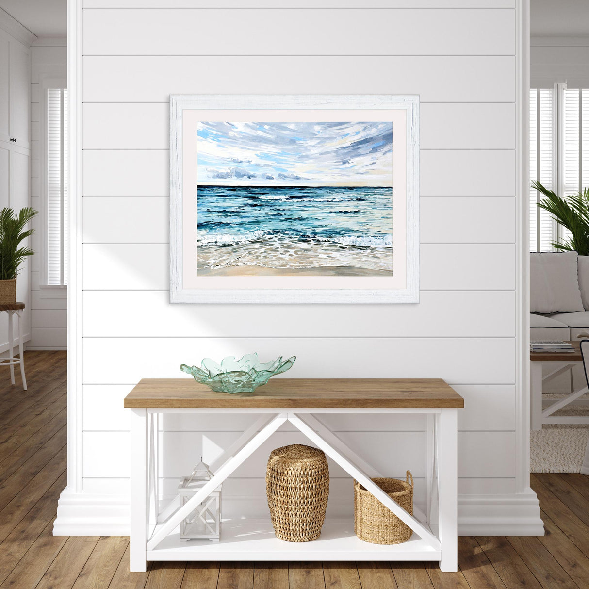 Paragon Whispy Clouds Blue 42 X 50 X 1 Wall Art