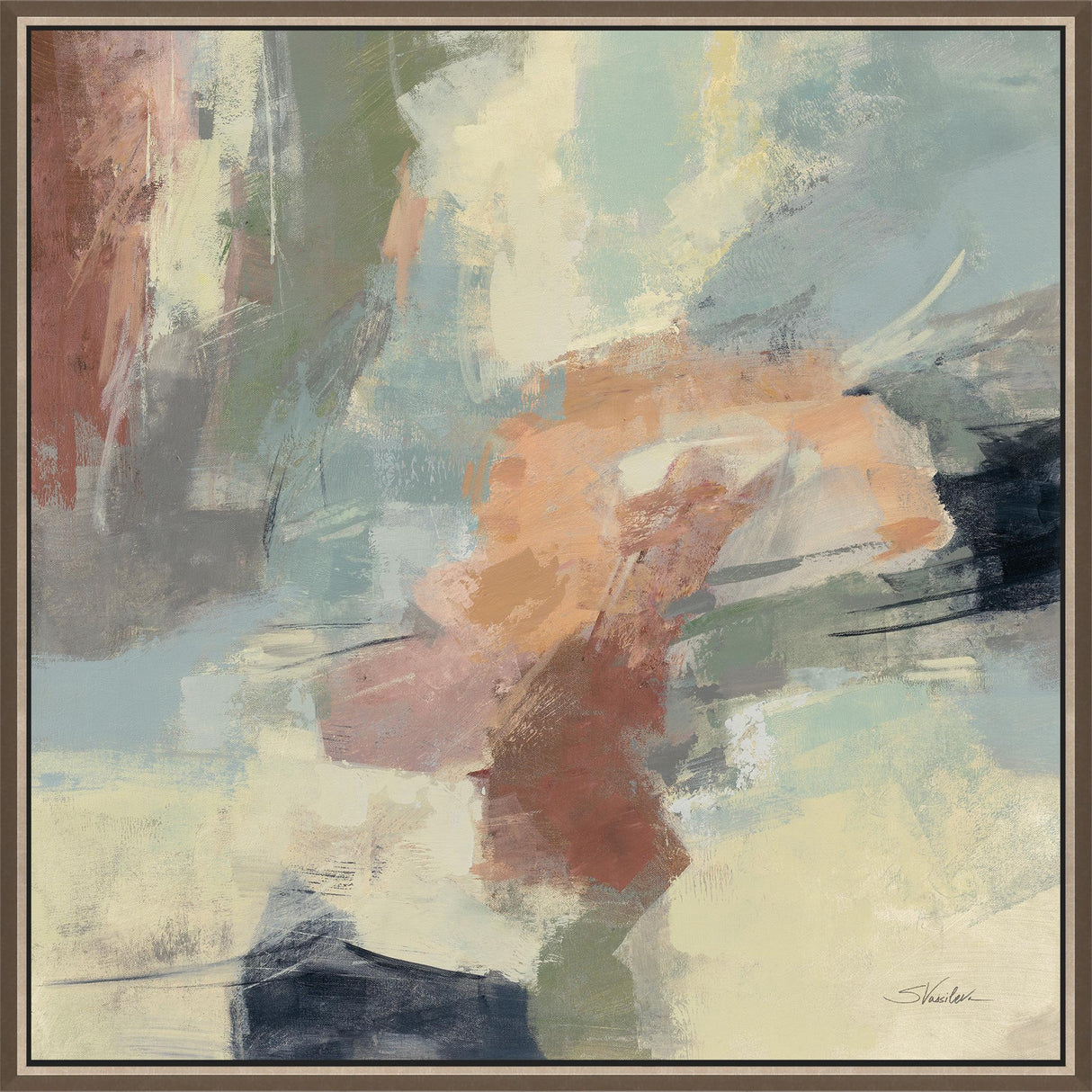 Paragon Farm Field Blue 53 X 53 X 3 Wall Art