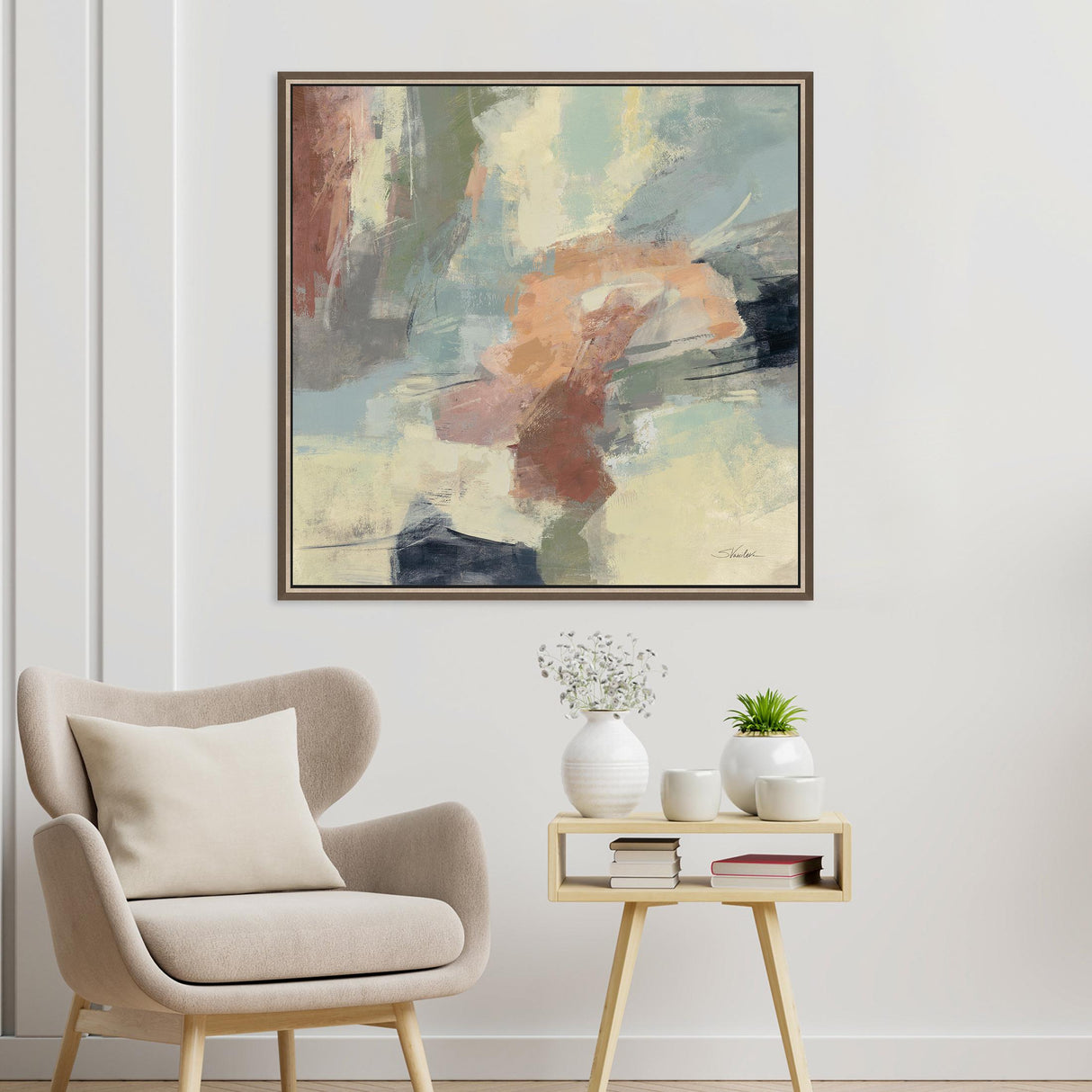 Paragon Farm Field Blue 53 X 53 X 3 Wall Art