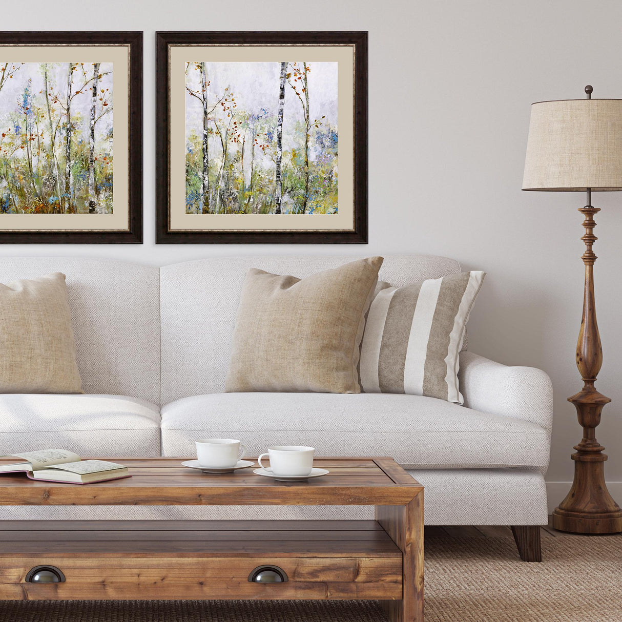 Paragon Birch Forest II Green 41 X 41 X 2 Wall Art
