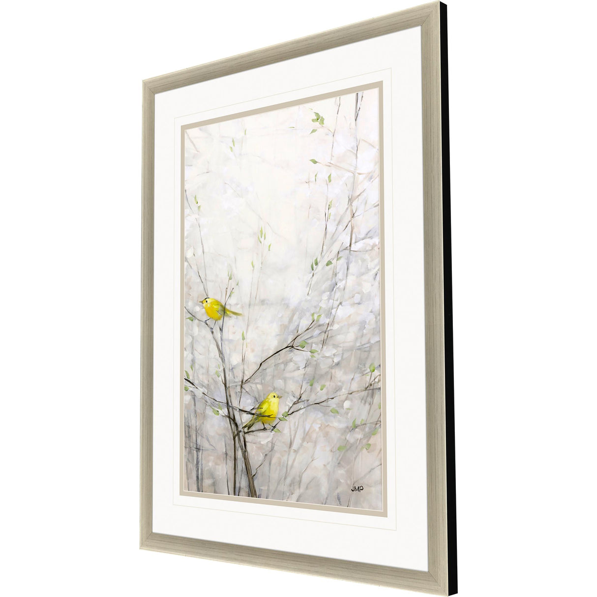 Paragon Yellow Birds in Trees I Gray 48 X 36 X 2 Wall Art