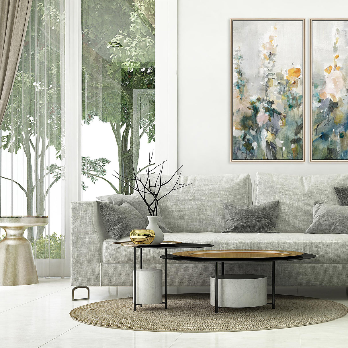Paragon Rustic Garden I Blue 50 X 26 X 3 Wall Art