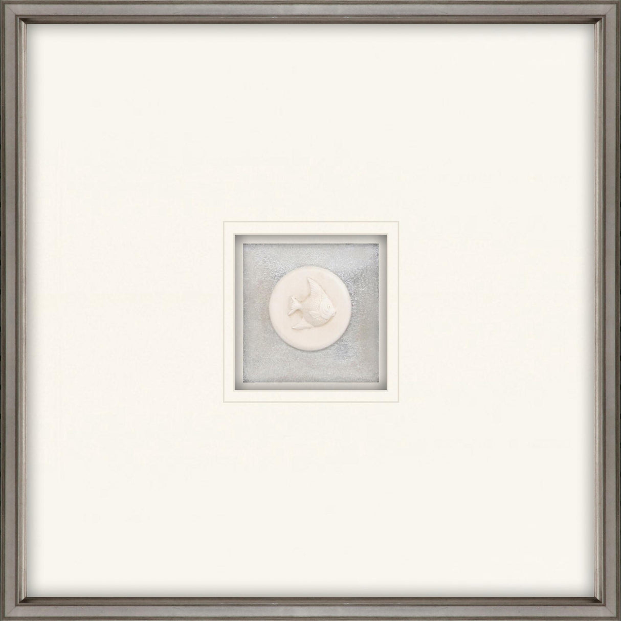 Paragon Fish Intaglio White 21 X 21 X 2 Wall Art