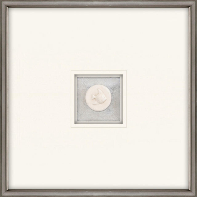 Paragon Fish Intaglio White 21 X 21 X 2 Wall Art