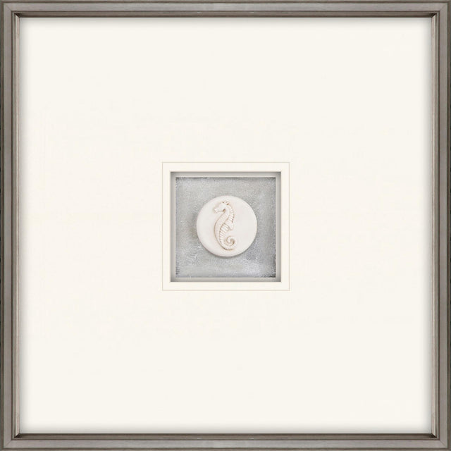 Paragon Seahorse Intaglio White 21 X 21 X 2 Wall Art