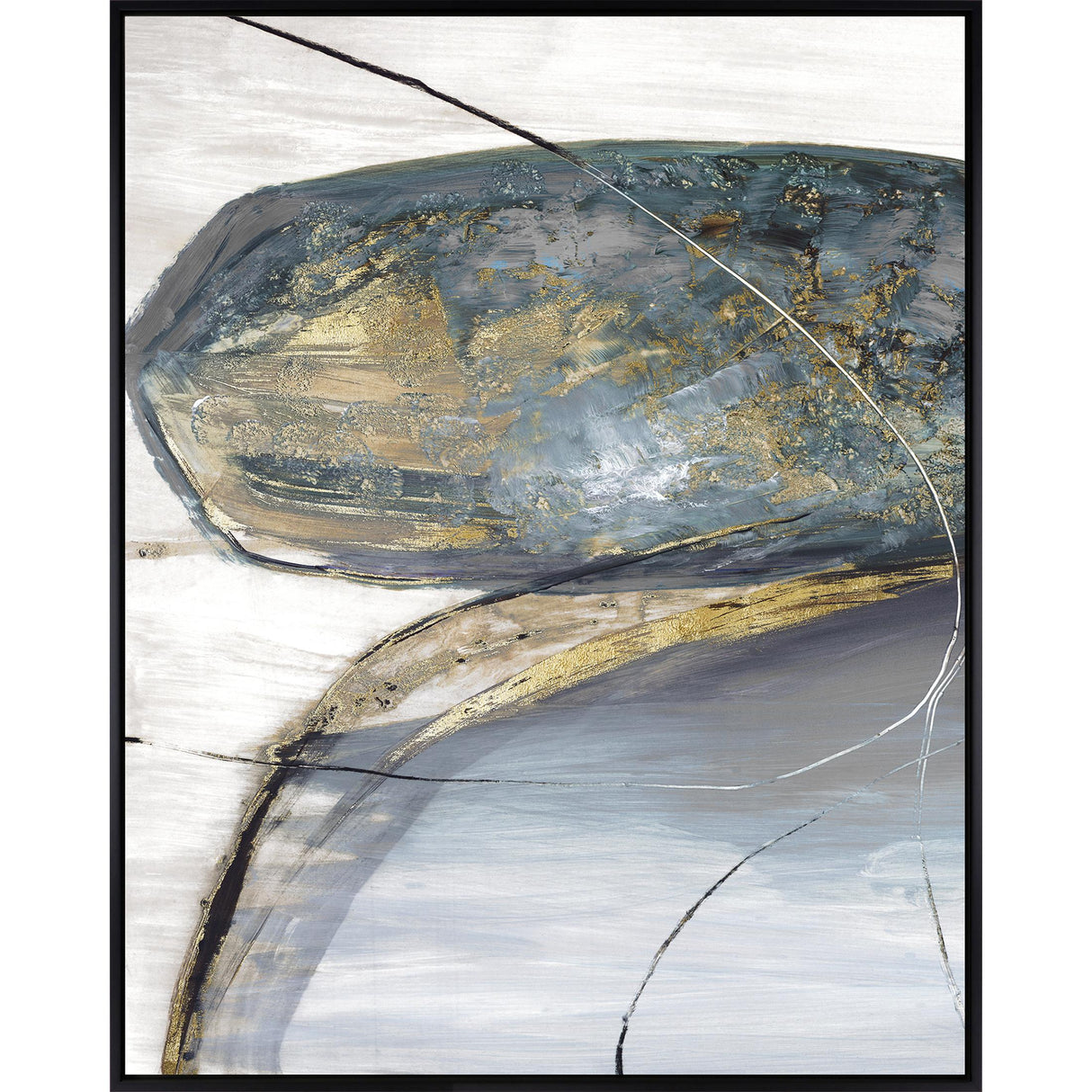 Paragon Teal Stones I Blue 50 X 40 X 3 Wall Art