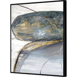 Paragon Teal Stones I Blue 50 X 40 X 3 Wall Art