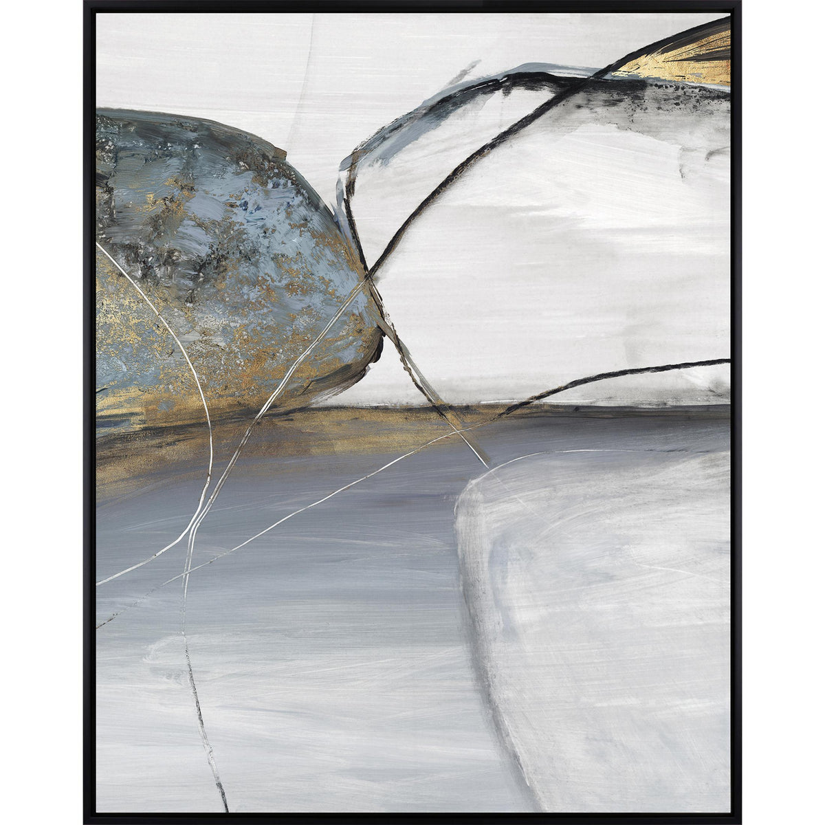 Paragon Teal Stones II Blue 50 X 40 X 3 Wall Art