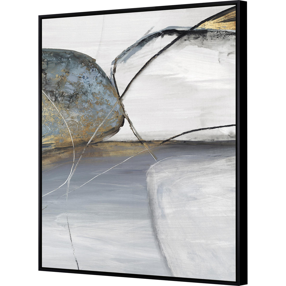 Paragon Teal Stones II Blue 50 X 40 X 3 Wall Art