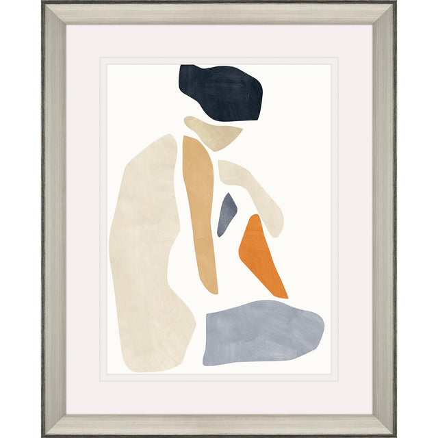Paragon Silhouette Blocks Poise Blue 44 X 36 X 3 Wall Art