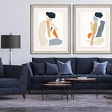 Paragon Silhouette Blocks Poise Blue 44 X 36 X 3 Wall Art