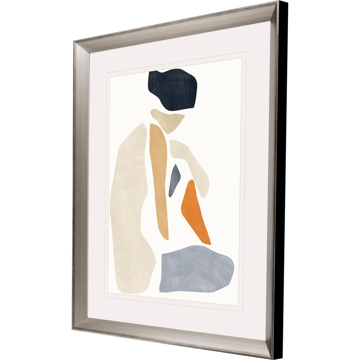 Paragon Silhouette Blocks Poise Blue 44 X 36 X 3 Wall Art