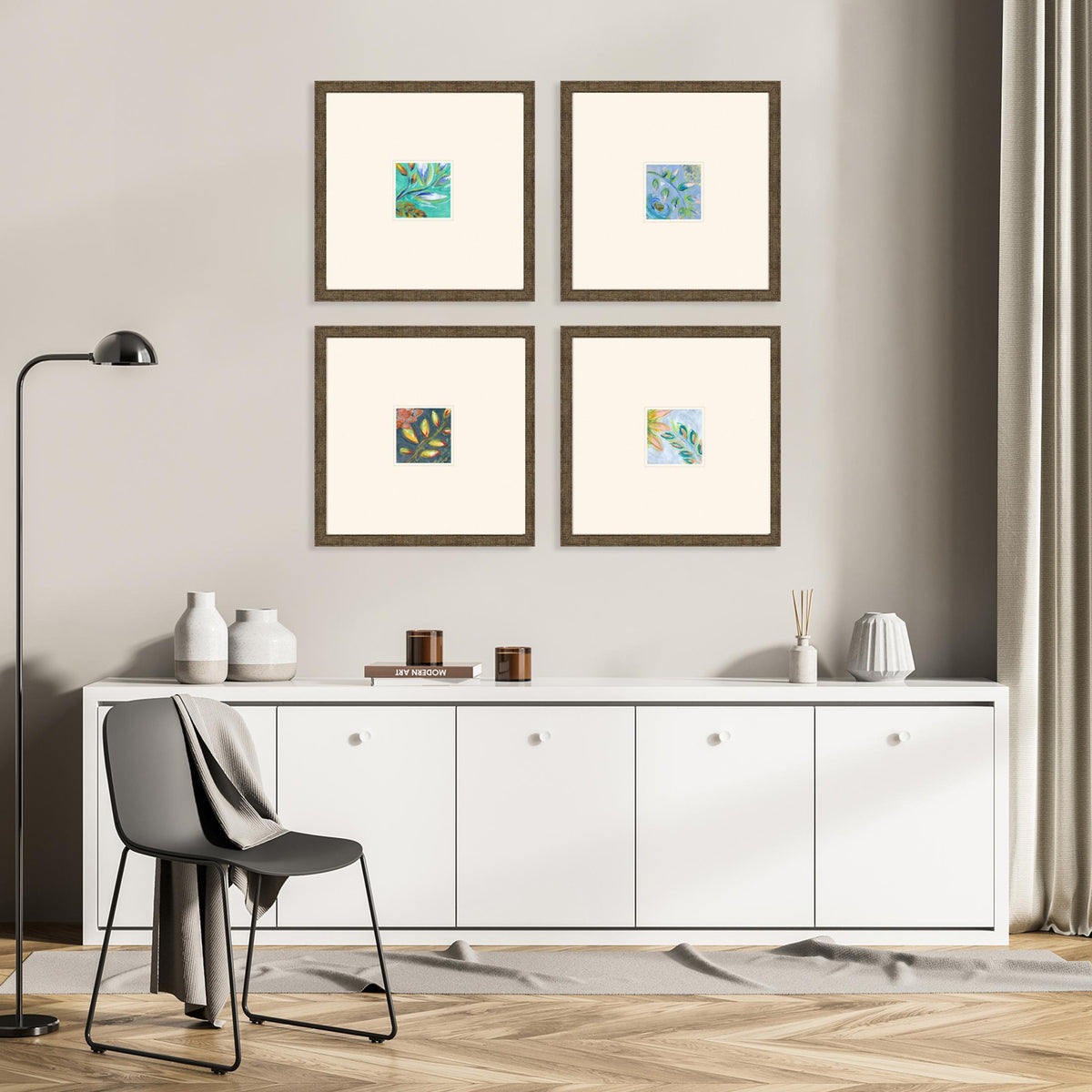 Paragon Botanica I S/4 Blue 16 X 16 X 1 Wall Art