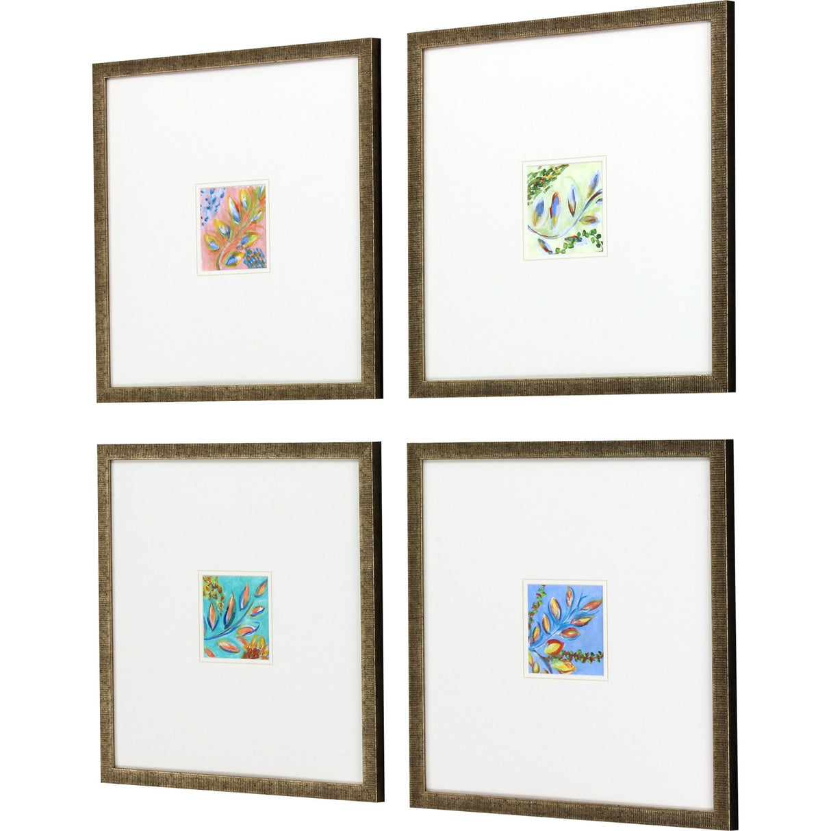 Paragon Botanica II S/4 Blue 16 X 16 X 1 Wall Art