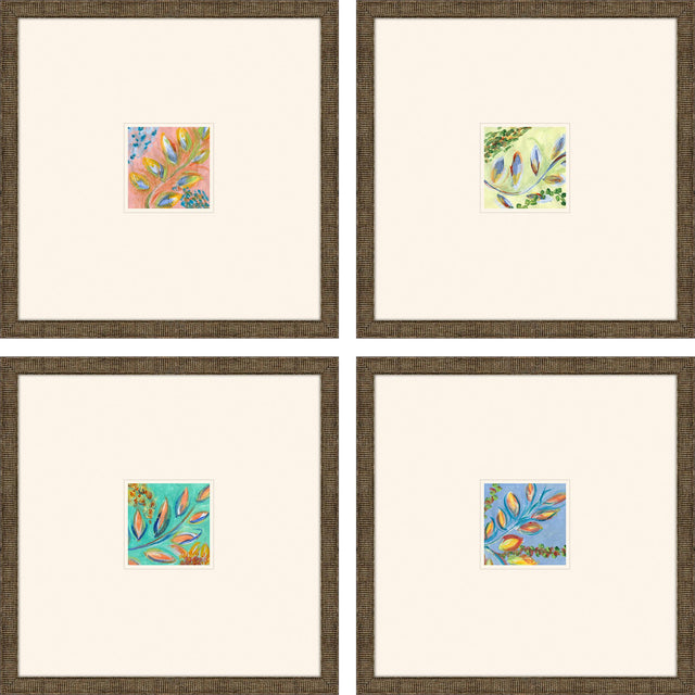 Paragon Botanica II S/4 Blue 16 X 16 X 1 Wall Art