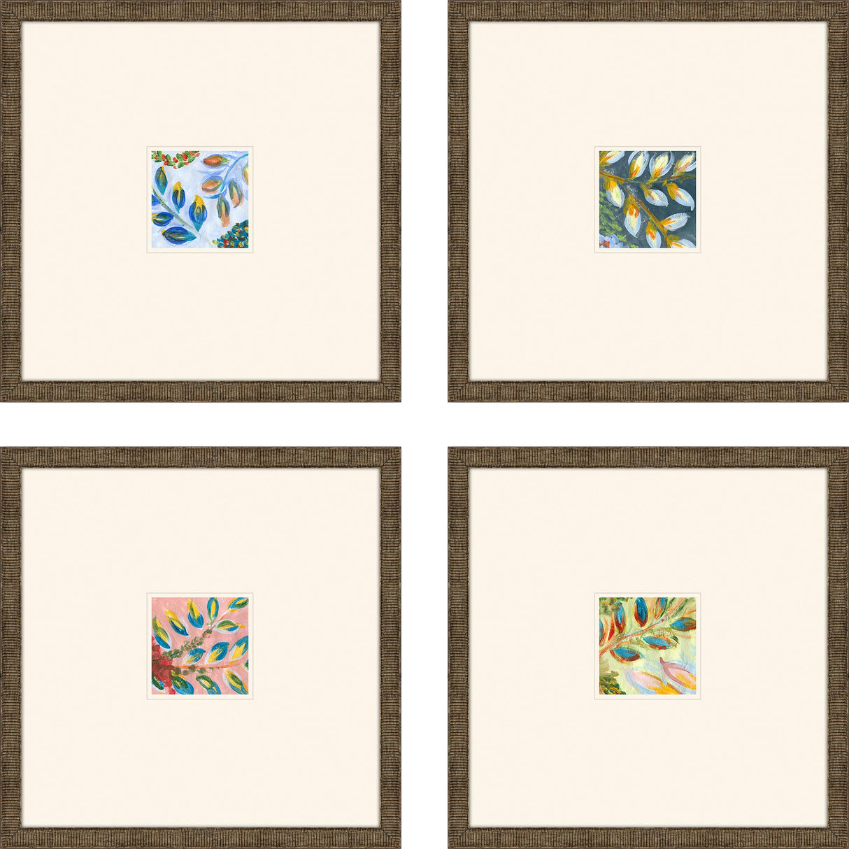 Paragon Botanica III S/4 Blue 16 X 16 X 1 Wall Art