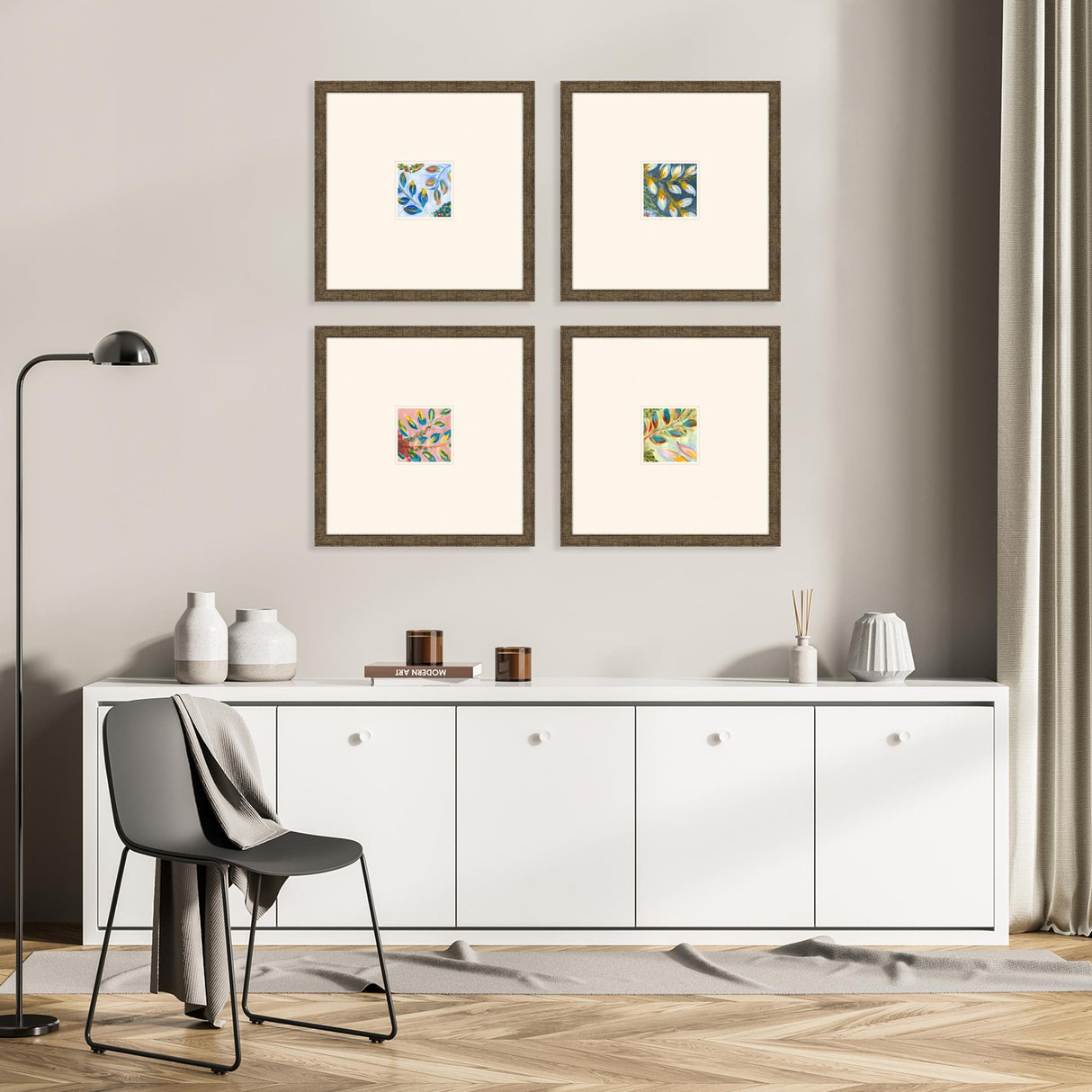 Paragon Botanica III S/4 Blue 16 X 16 X 1 Wall Art