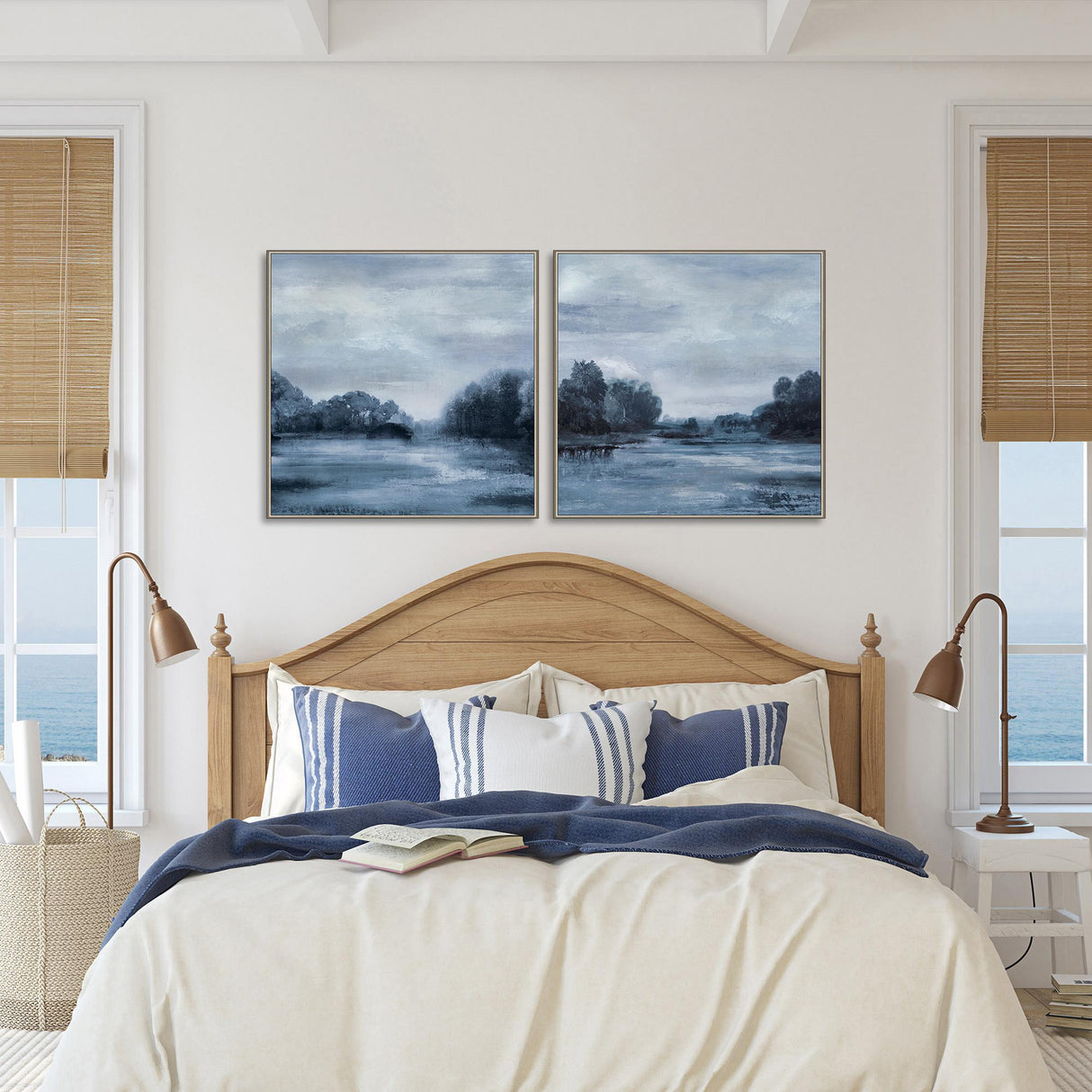 Paragon Morning Calm S/2 Blue 25 X 25 X 3 Wall Art