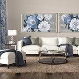 Paragon Lyrical Floral - Burst Blue 28 X 52 X 3 Wall Art