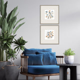 Paragon Coastal Blooms S/2 Blue 22 X 22 X 2 Wall Art