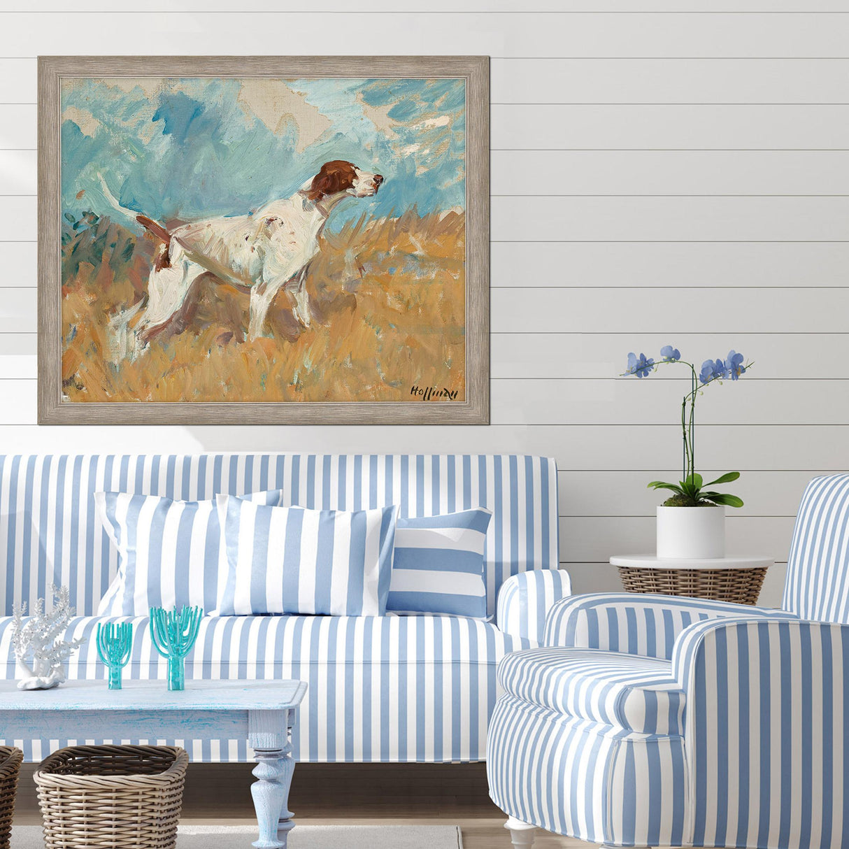 Paragon English Setter on Watch Brown 36 X 44 X 2 Wall Art