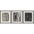 Paragon Naive Lines I S/3 Black 20 X 17 X 2 Wall Art