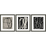 Paragon Naive Lines I S/3 Black 20 X 17 X 2 Wall Art
