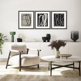 Paragon Naive Lines I S/3 Black 20 X 17 X 2 Wall Art