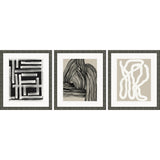 Paragon Naive Lines III S/3 Black 20 X 17 X 2 Wall Art