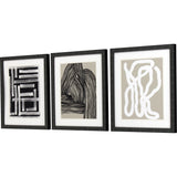 Paragon Naive Lines III S/3 Black 20 X 17 X 2 Wall Art