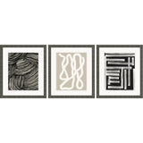 Paragon Naive Lines IV S/3 Black 20 X 17 X 2 Wall Art