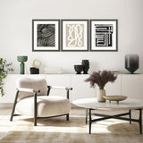 Paragon Naive Lines IV S/3 Black 20 X 17 X 2 Wall Art
