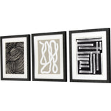 Paragon Naive Lines IV S/3 Black 20 X 17 X 2 Wall Art