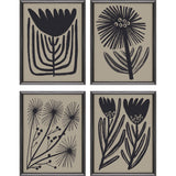 Paragon Simple Florals S/4 Black 26 X 20 X 1 Wall Art