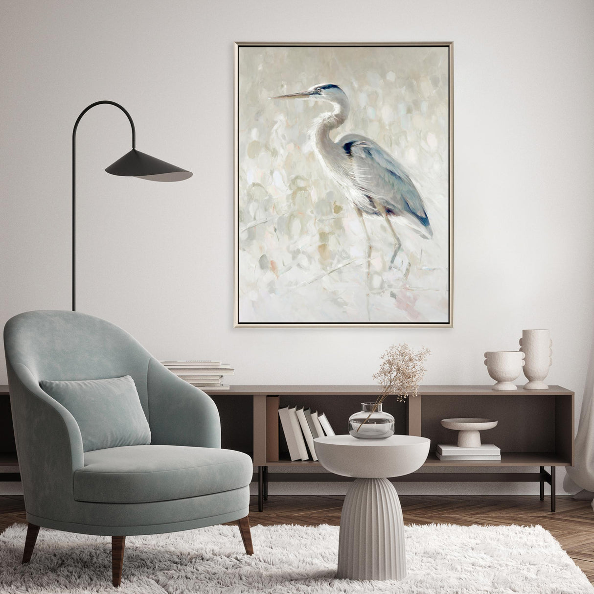 Paragon Great Blue Heron II White 50 X 38 X 3 Wall Art