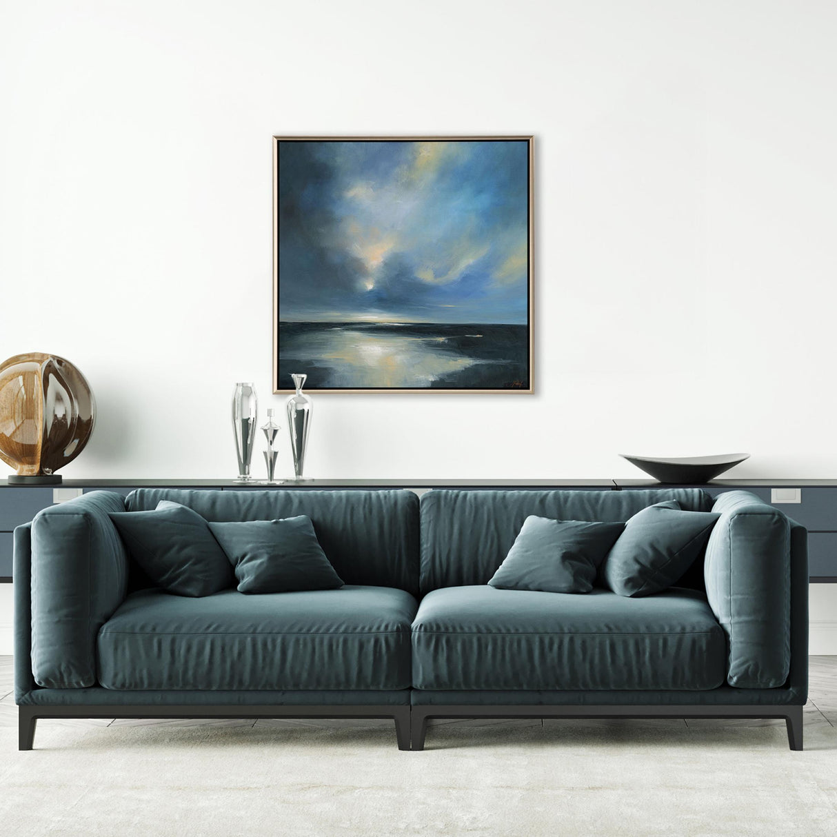 Paragon River Shadow Blue 41 X 41 X 3 Wall Art