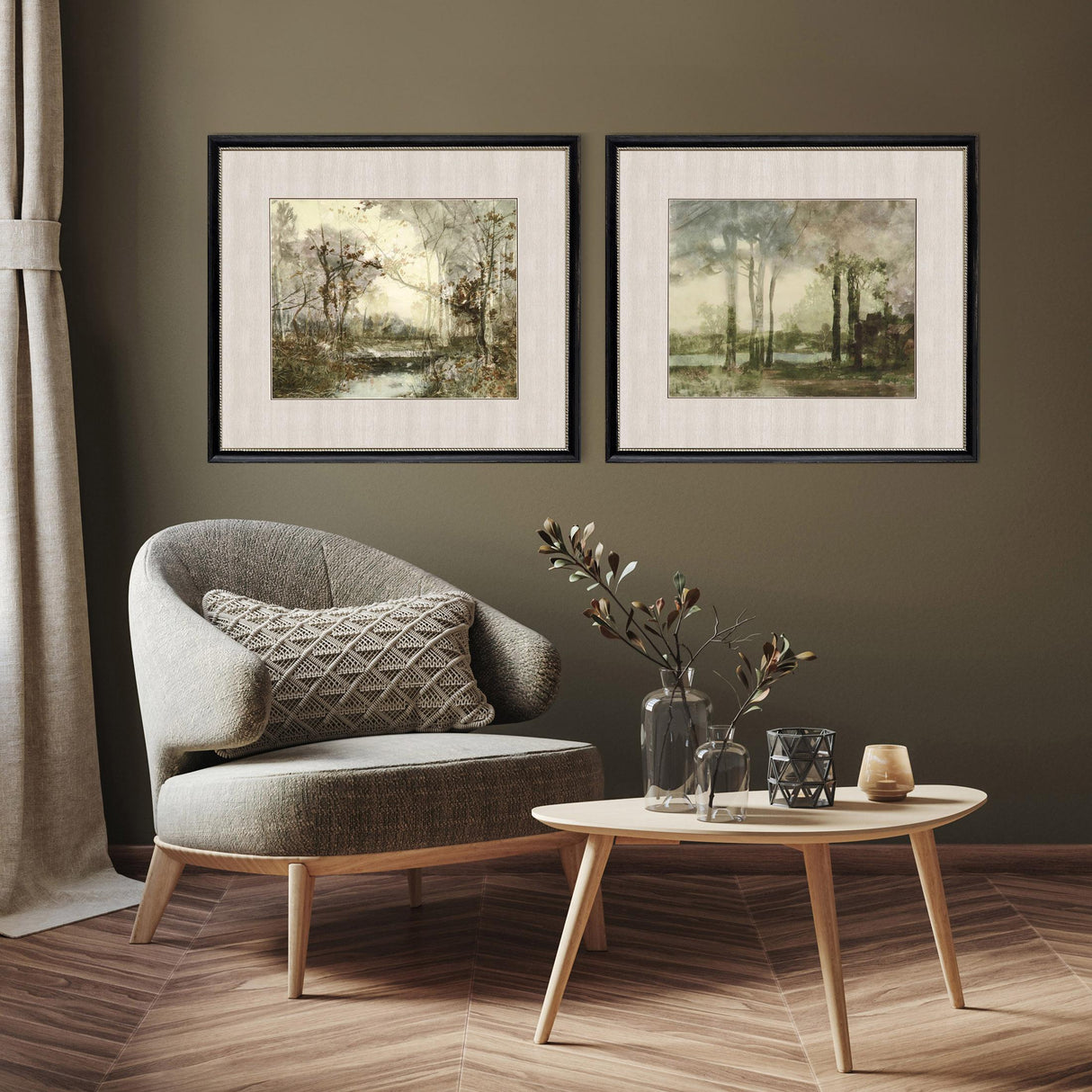 Paragon Sunset Pond II S/2 Green 26 X 30 X 1 Wall Art